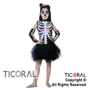 DISFRAZ CALAVERA NIA CAND TALLE 1 x 1